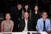 The judging panel includes Leisure and Cultural Services Department Art Promotion Office Chief Curator Lesley Lau (back row, right), Hong Kong Design Centre Member of the Board of Members Janet Cheung (back row, centre) Hong Kong Fashion Designers Association Vice Chairman Walter Ma (front row, right), Founder of EXCEPTION de MIXMIND and President of Fang Suo Commune Mao Ji-hong (front row, centre), City Magazine Fashion Editor Nata Ngai (front row, left) and Hong Kong Polytechnic University Institute of Textiles & Clothing Associate Head Professor Raymond Au (back row, left). 
