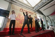 A group of young a cappella performers pay tribute to the 15th birthday of the HKSAR.