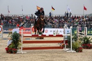 Patrick Lam, a member of The Hong Kong Jockey Club Equestrian Team comes eighth in the final leg to finish third in the Chinese League of the 2012 FEI World Cup Jumping series.
