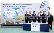 Officiating guests unveil the themed horse statue for the BMW Hong Kong Derby event theme. From left:<br>
Mr Edmond Kwok, Managing Director ˇV BMW Division of Sime Darby Motor Group (HK) Limited<br>
Mr Linus Schmekel, General Manager of BMW Group, Importer Office Hong Kong and Macau<br>
Mr Newman Tsang, Managing Director ˇV Hong Kong Division of BMW Concessionaires (HK) Ltd<br>
Mr Winfried Engelbrecht-Bresges, CEO of HKJC<br>
Mr William A Nader, Executive Director, Racing of HKJC<br>
Mr Richard Cheung, Executive Director, Customer & Marketing of HKJC