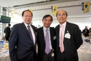 From left: Hong Kong Football Association Director Pui Kwan-kay, HK Paralympic Committee and Sports Association for the Physically Disabled General Secretary Martin Lam and South China Athletic Association Chairman Wong Chun-nam.