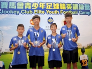 (From left) Best Attitude Award winners Titus Poon and Chong Kam Yu, as well as Skill Challenge Award Chang Hiu Nam and Sy Yiu Wai.