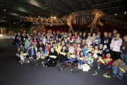 (From left): Hong Kong Science Museum Chief Curator Karen Sit, the Club's Head of Charities Projects Rhoda Chan and the HKJC Equestrian Ambassador with participating families of 