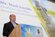Hong Kong Football Association Chief Executive Officer Mark Sutcliffe tells delegates the importance of this invaluable project at todaya?s seminar.