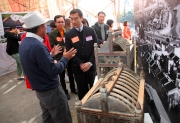 (Photo 5,6,7) : Club Steward Michael Lee tours the 10,000-square-foot outdoor exhibition hall at Lam Tsuen Wishing Square.