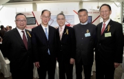 From left: Club Steward the Hon Martin C K Liao, Secretary for Home Affairs Tsang Tak-sing, Club Steward Anthony W K Chow, Duty Chairman of the 18 District Councils and Chairman of Kwun Tong District Council Dr Bunny Chan Chung-bun and Club Steward Philip N L Chen.