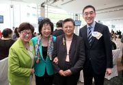 Club Steward Dr Rita Fan Hsu Lai Tai (2nd right), Executive Director, Charities, Douglas So (1st right), Wan Chai Sports Federation Chairman Mrs Peggy Lam (1st left) and the Hong Kong Federation of Youth Groups Executive Director Dr Rosanna Wong Yick-ming (2nd left).