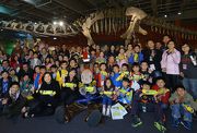 The Cluba?s Head of Charities Projects Rhoda Chan (1st row, 3rd left), the HKJC Equestrian Ambassador (1st row, 4th left) and Hong Kong Science Museum Chief Curator Karen Sit (1st row, 2nd left), with participating families of 
