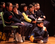 Primary six students of Po Leung Kuk Castar Primary School enjoy the rehearsal of WOW.